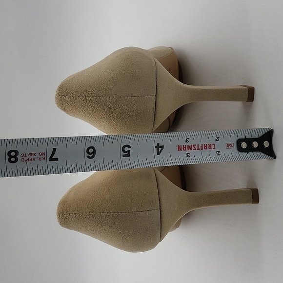 566- Salone Monet Anita Nude Suede Heels Women’s Size 11M NWT w/ Box - Picture 5 of 16